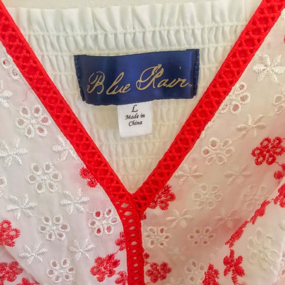 Coral White Lace Eyelet Mini Dress - Picture 5 of 5